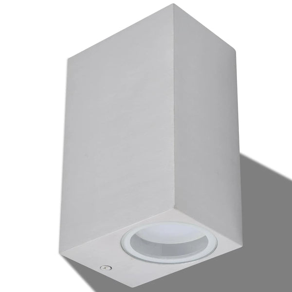 Quadratische LED-Außenwandleuchten, 2er-Set