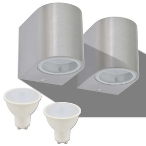 LED Außenwandleuchten, 2er Set, Abwärts