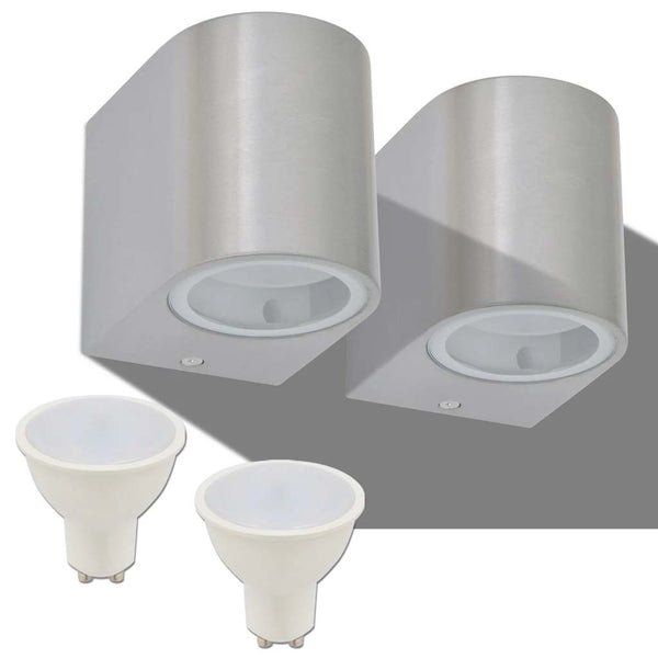 LED Außenwandleuchten, 2er Set, Abwärts