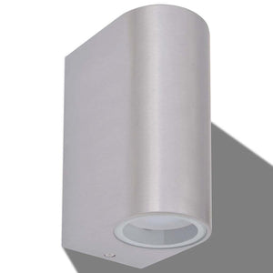 LED Außenwandleuchten 2er-Set Rund