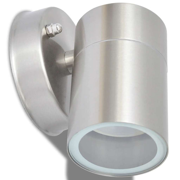 LED-Wandleuchten für Außen, Edelstahl, 2er-Set