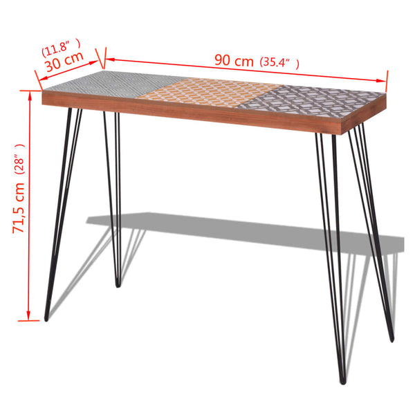 Konsolentisch 90x30x71,5 cm braun