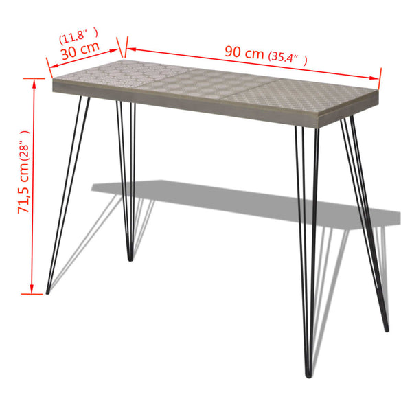 Konsolentisch 90x30x71,5 cm grau