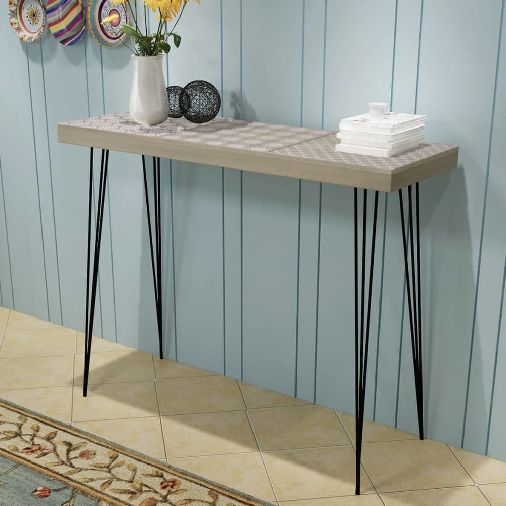 Konsolentisch 90x30x71,5 cm grau