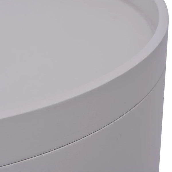Beistelltisch mit Serviertablett rund 39,5x44,5 cm grau