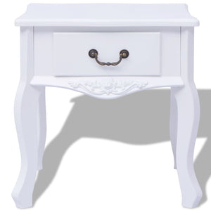 vidaXL Nightstand White MDF