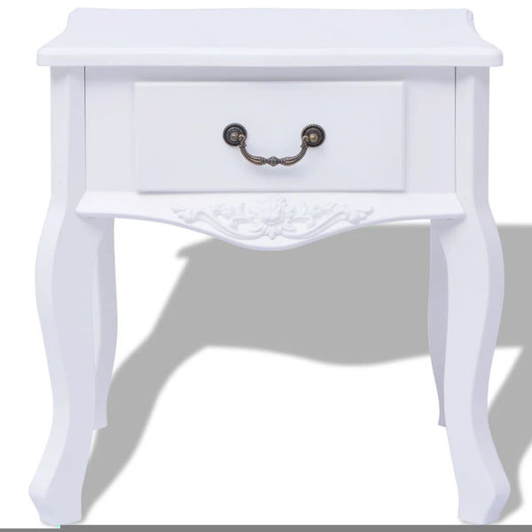 Weiße MDF Nachttische, 2er-Set