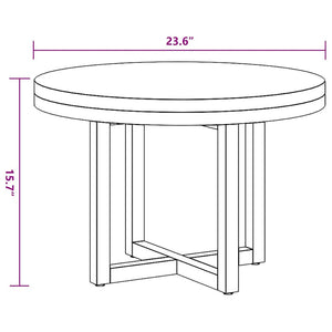 vidaXL Table basse en teck et résine 60 cm