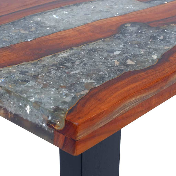 Couchtisch Teak Harz 100x50 cm