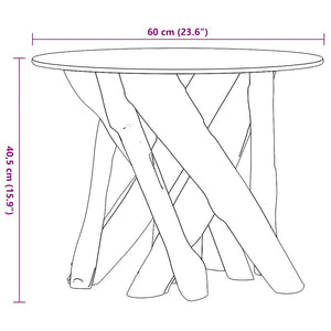 Couchtisch Massivholz Teak Treibholz 60 cm