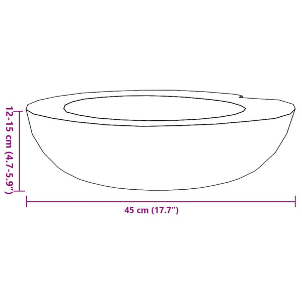 Becken Teak Massiv 45 cm