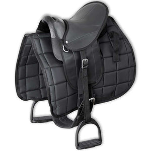 Pony Sattel Set 10 Zoll Schwarz