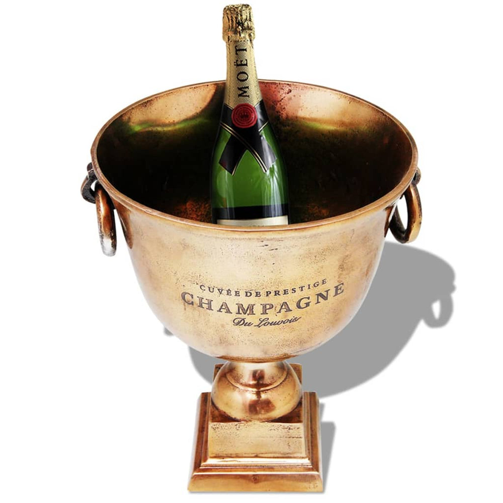 vidaXL Seau à champagne calice Cuivre Marron
