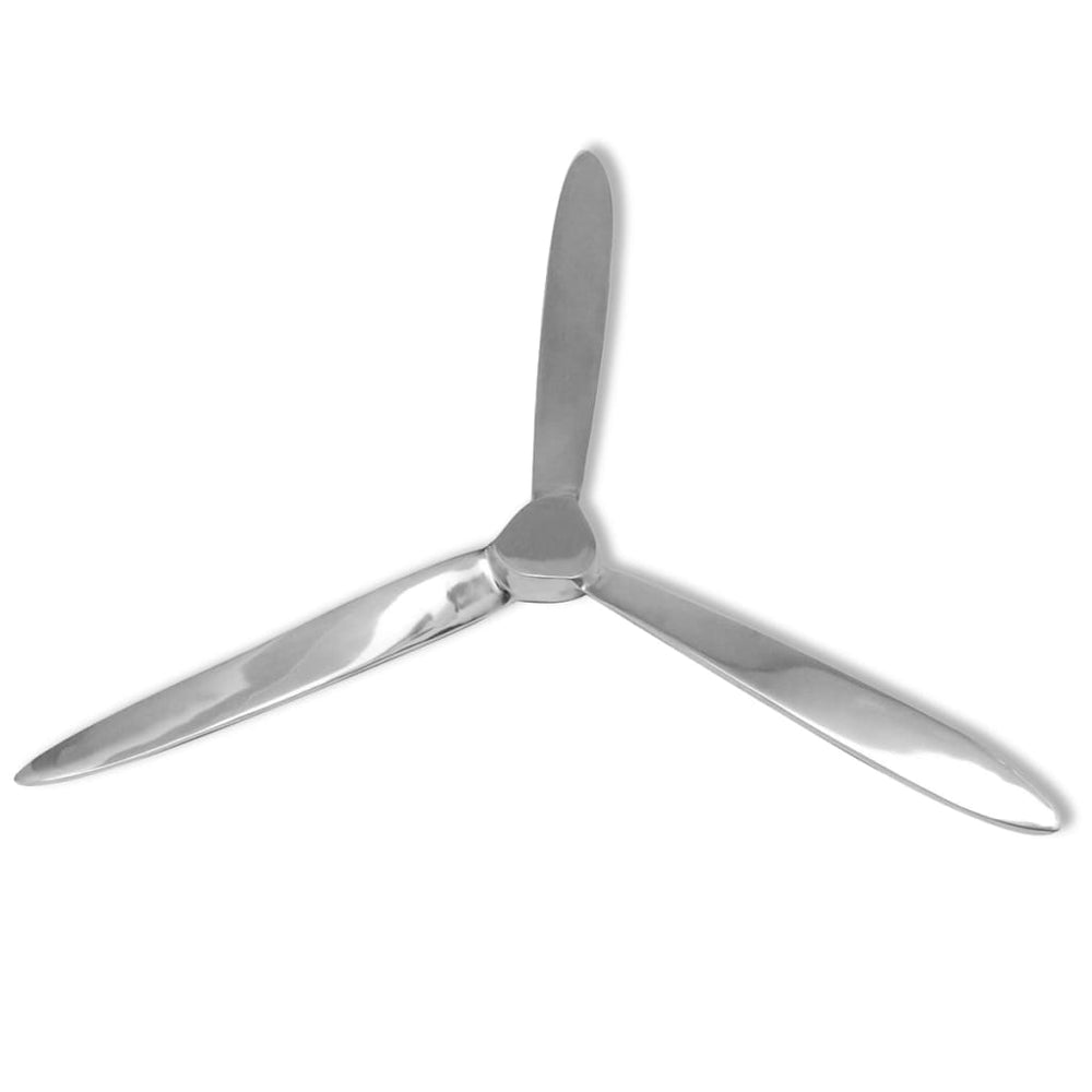 vidaXL Décoration murale hélice argentée 70 cm aluminium