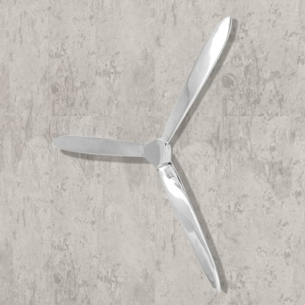 vidaXL Décoration murale hélice argentée 70 cm aluminium