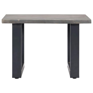 vidaXL Table basse à bords naturels gris 60x60x40 cm bois d'acacia massif
