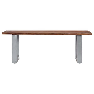 Couchtisch mit lebenden Kanten 115x60x40 cm Massivholz Akazie