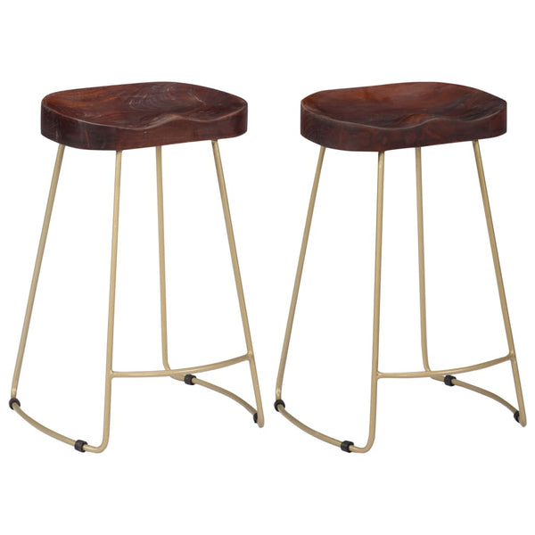 vidaXL Gavin Bar Stools 2 pcs. Solid Mango Wood