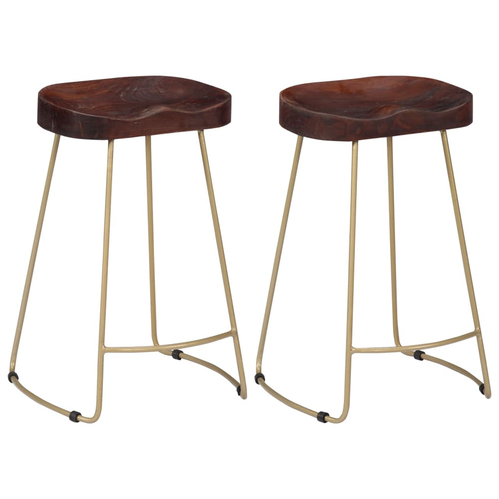 vidaXL Gavin Bar Stools 2 pcs. Solid Mango Wood