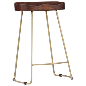 vidaXL Gavin Bar Stools 2 pcs. Solid Mango Wood