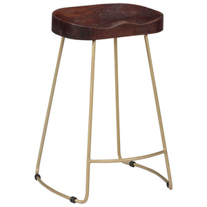 vidaXL Gavin Bar Stools 2 pcs. Solid Mango Wood