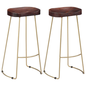 vidaXL Gavin Bar Stools 2 pcs. Solid Mango Wood