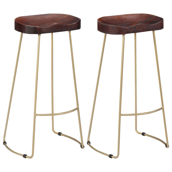 vidaXL Gavin Bar Stools 2 pcs. Solid Mango Wood
