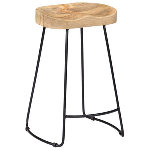 vidaXL Gavin Bar Stools 2 pcs. Solid Mango Wood