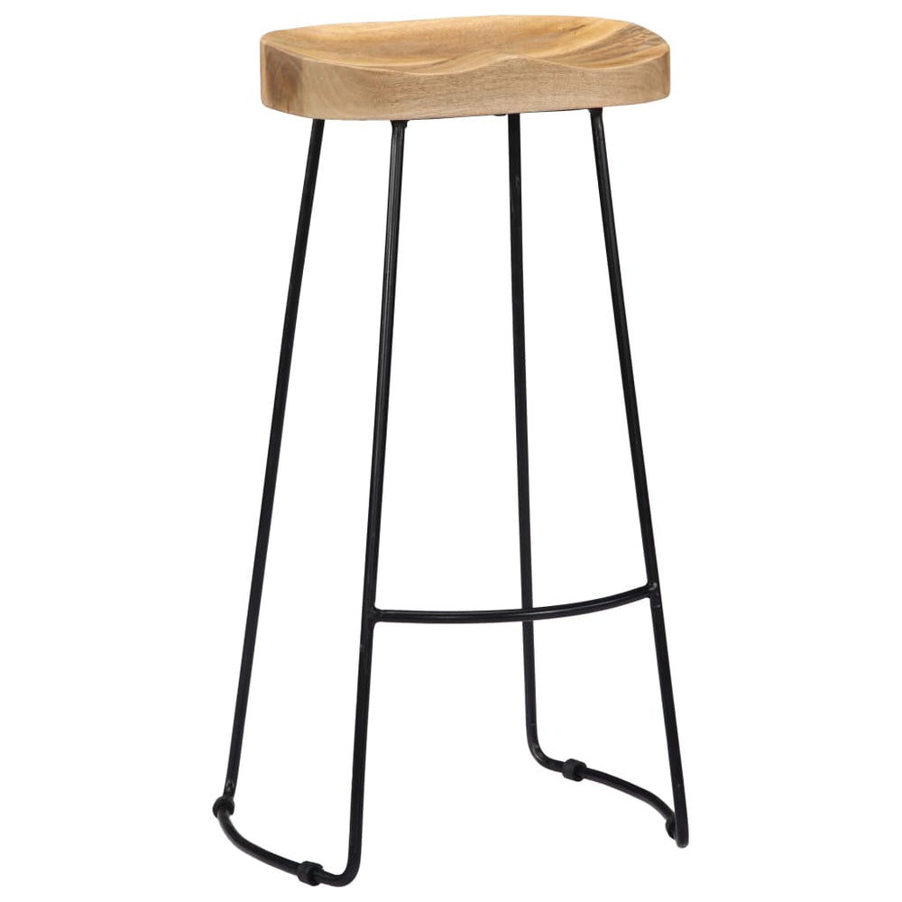 vidaXL Gavin Bar Stools 2 pcs. Solid Mango Wood