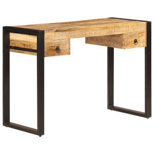vidaXL Bureau avec 2 tiroirs 110 x 50 x 77 cm Bois de manguier massif