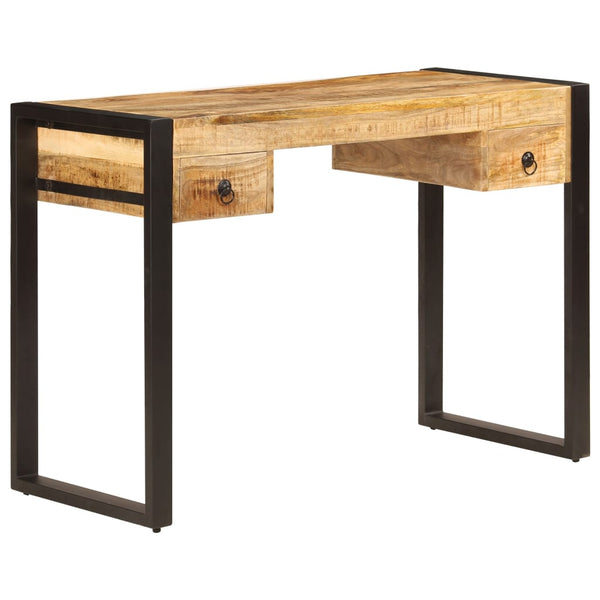 vidaXL Bureau avec 2 tiroirs 110 x 50 x 77 cm Bois de manguier massif