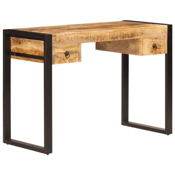 vidaXL Bureau avec 2 tiroirs 110 x 50 x 77 cm Bois de manguier massif
