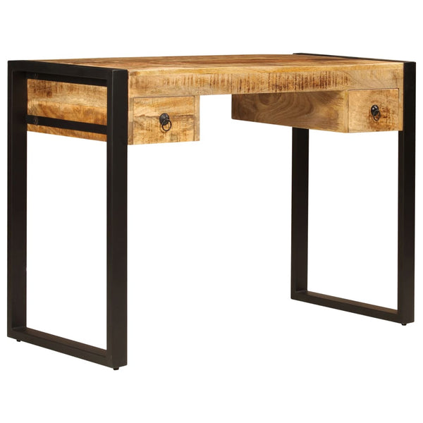 vidaXL Bureau avec 2 tiroirs 110 x 50 x 77 cm Bois de manguier massif