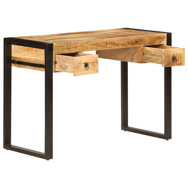 vidaXL Bureau avec 2 tiroirs 110 x 50 x 77 cm Bois de manguier massif