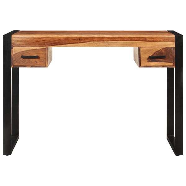 Schreibtisch mit 2 Schubladen 110x50x77 cm Massivholz Akazie