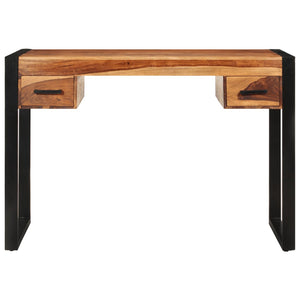 Schreibtisch mit 2 Schubladen 110x50x77 cm Massivholz Akazie