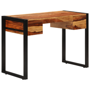 Schreibtisch mit 2 Schubladen 110x50x77 cm Massivholz Akazie