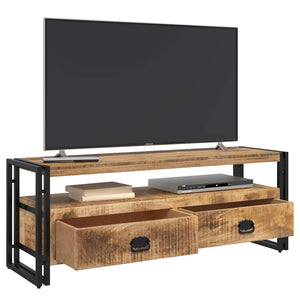 TV-Schrank 120x35x45 cm Massivholz Mango