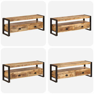 TV-Schrank 120x35x45 cm Massivholz Mango