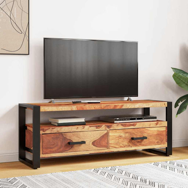 vidaXL Meuble TV 120x35x45 cm Bois d'acacia massif