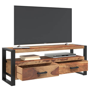 TV-Schrank 120x35x45 cm Massivholz Akazie