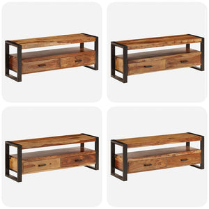 vidaXL Meuble TV 120x35x45 cm Bois d'acacia massif