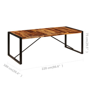 Esstisch 220x100x75 cm Massivholz Akazie
