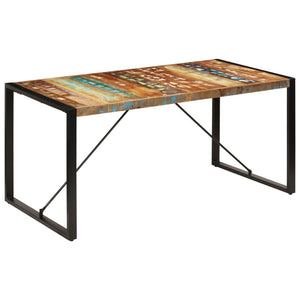 vidaXL Table de salle à manger 160x80x75 cm Bois de récupération massif