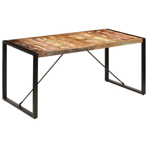 vidaXL Table de salle à manger 160x80x75 cm Bois de récupération massif