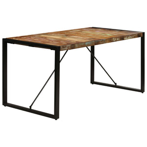 vidaXL Table de salle à manger 160x80x75 cm Bois de récupération massif