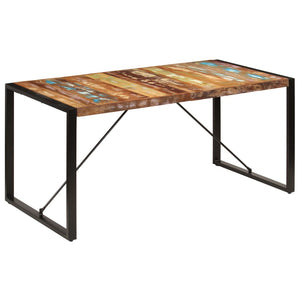 vidaXL Table de salle à manger 160x80x75 cm Bois de récupération massif