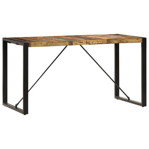 vidaXL Table de salle à manger 140x70x75 cm en bois de récupération massif