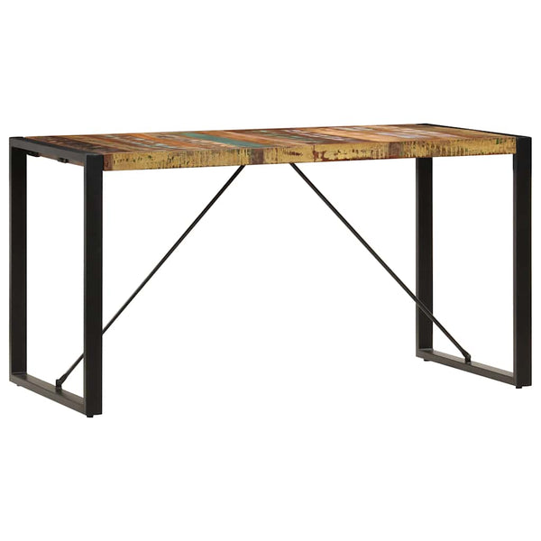 vidaXL Table de salle à manger 140x70x75 cm en bois de récupération massif