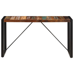 vidaXL Table de salle à manger 140x70x75 cm en bois de récupération massif